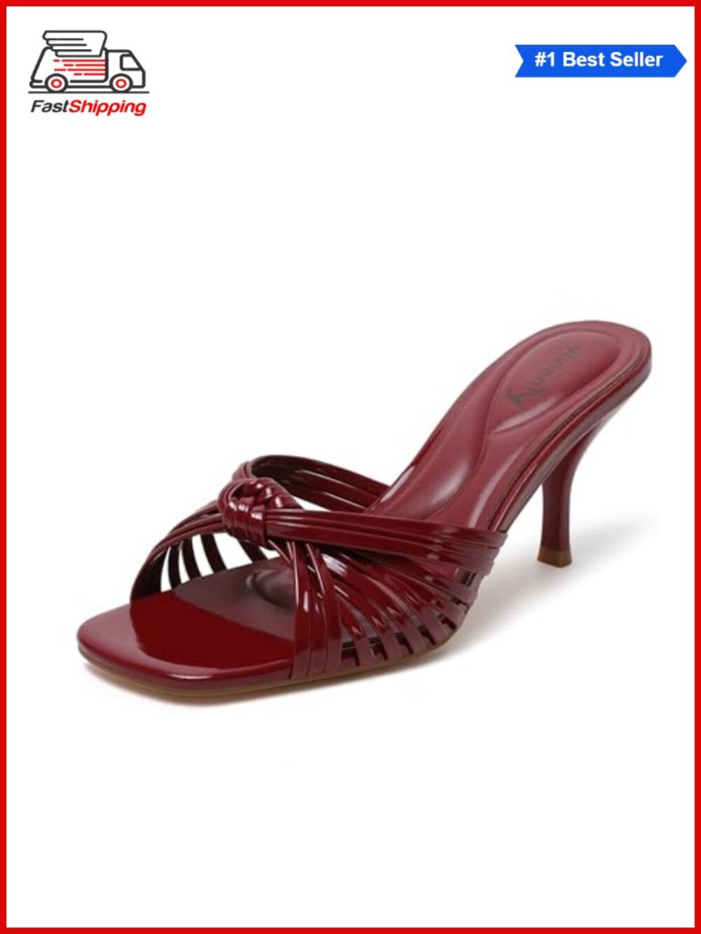 ✨ Strappy Square Open Toe Kitten Heels Sandals Knotted Design